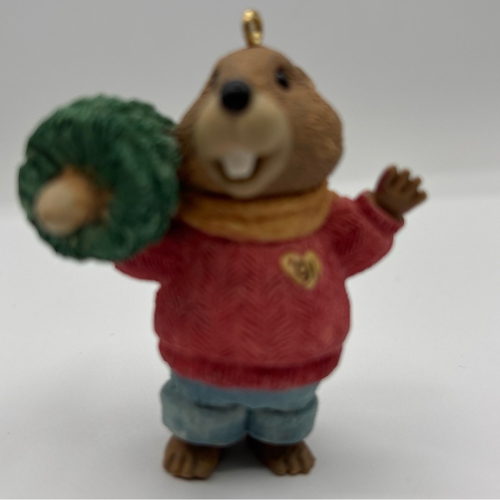 Hallmark Keepsake Ornament 1991 Yule Logger Handcrafted Tender Touch Collection